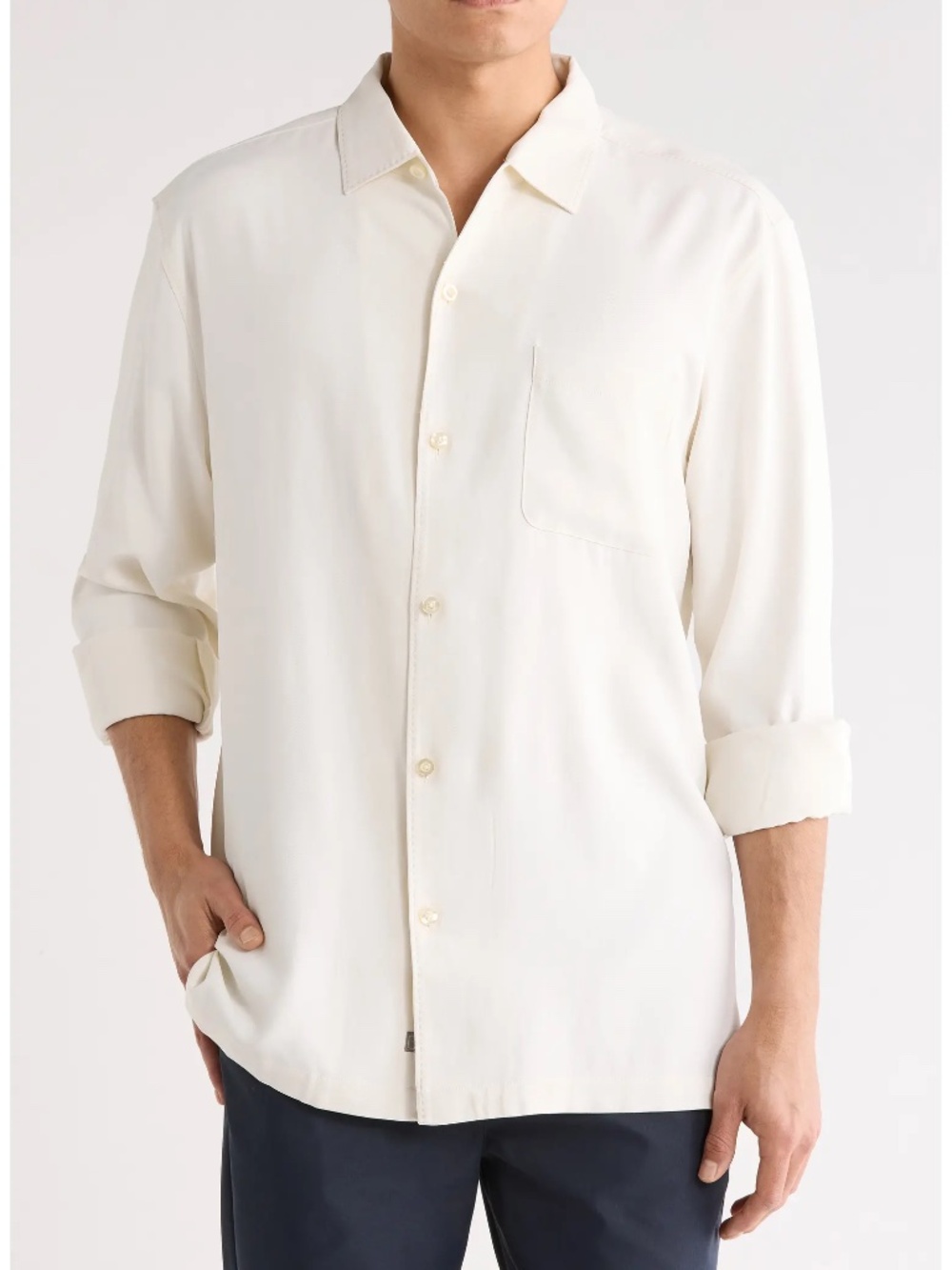 Tommy Bahama Cream Long-Sleeve Button-Down Shirt